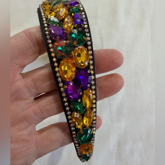 Vibrant Multicolor Gemstone Headband rhinestones - Picture 6 of 12